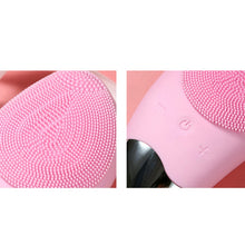 Load image into Gallery viewer, Ultrasonic Vibration Facial Cleansing Apparatus Multifunctional Electric Facial Washing Brush, Green (With Cold Compress Function), Red (With Cold Compress Function), Blue (With Cold Compress Function), Pink (With Cold Compress Function)               ...