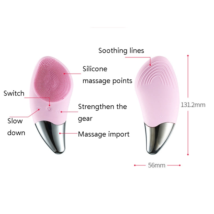 Ultrasonic Vibration Facial Cleansing Apparatus Multifunctional Electric Facial Washing Brush, Green (With Cold Compress Function), Red (With Cold Compress Function), Blue (With Cold Compress Function), Pink (With Cold Compress Function)               ...