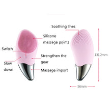 Load image into Gallery viewer, Ultrasonic Vibration Facial Cleansing Apparatus Multifunctional Electric Facial Washing Brush, Green (With Cold Compress Function), Red (With Cold Compress Function), Blue (With Cold Compress Function), Pink (With Cold Compress Function)               ...