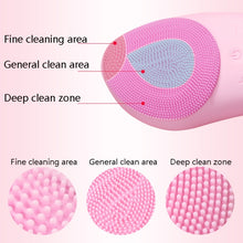 Load image into Gallery viewer, Ultrasonic Vibration Facial Cleansing Apparatus Multifunctional Electric Facial Washing Brush, Green (With Cold Compress Function), Red (With Cold Compress Function), Blue (With Cold Compress Function), Pink (With Cold Compress Function)               ...