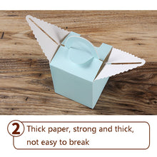 Load image into Gallery viewer, 50 Pieces Muffin Cup Cake Box Portable Window Cake Packaging Box, Light Green, Pink, Light Blue, White