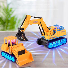 Load image into Gallery viewer, Children Light And Music Simulation Electric Excavator Car Toy, Style:, Police Car, Engineering Vehicle, Engineering Excavator, Engineering Bulldozer, Four-wheel Excavator