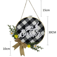 Load image into Gallery viewer, Home Decorations Easter Wreath Shooting Props Wreath Door Hanging, Brown Hello, Whiteboard Black Letter Welcome Sign, Dark Blue Welcome Wooden Sign, Dark Blue Easter Rabbit