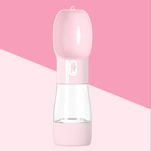 Load image into Gallery viewer, Pet Dual-purpose Accompanying Cup Segmented Water And Food Integrated Pet Cup Portable Waterer, Silver Grey, Pink, Grass Green, Ice Lake Blue
