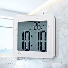 Load image into Gallery viewer, Waterproof Wall Clock LCD Bathroom Clock Kitchen Electronic Alarm Clock, Waterproof Wall Clock