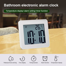 Load image into Gallery viewer, Waterproof Wall Clock LCD Bathroom Clock Kitchen Electronic Alarm Clock, Waterproof Wall Clock
