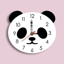 Load image into Gallery viewer, Cartoon Wall Clock Acrylic Clock Panda Simple Home Wall Clock, Panda Wall Clock