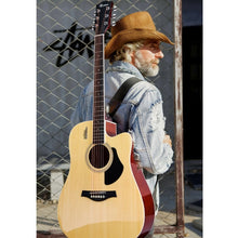 Load image into Gallery viewer, Folk Acoustic Guitar Beginner Training And Teaching Stringed Instruments, 41 Inch (Black), 41 Inch (Log Color), 41 Inch (Blue), 41 Inch (Sunset Yellow), 38 Inch (Black), 38 Inch (Log color), 38 Inch (Blue), 38 Inch (Sunset Color), 38 Inch (Brown)      ...