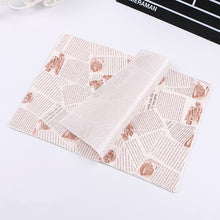Load image into Gallery viewer, 100 Sheets / Pack Cake Greaseproof Paper Baking Packaging Plate Paper Hamburger Paper, Colour: Classical Newspaper, Classical Newspaper, Color Pastry, Orange Tower, White English, Coffee English, Wheat English, Pure White, Thick Kraft Paper, Gray Tower...