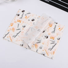 Load image into Gallery viewer, 100 Sheets / Pack Cake Greaseproof Paper Baking Packaging Plate Paper Hamburger Paper, Colour: Classical Newspaper, Classical Newspaper, Color Pastry, Orange Tower, White English, Coffee English, Wheat English, Pure White, Thick Kraft Paper, Gray Tower...