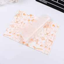 Load image into Gallery viewer, 100 Sheets / Pack Cake Greaseproof Paper Baking Packaging Plate Paper Hamburger Paper, Colour: Classical Newspaper, Classical Newspaper, Color Pastry, Orange Tower, White English, Coffee English, Wheat English, Pure White, Thick Kraft Paper, Gray Tower...