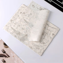 Load image into Gallery viewer, 100 Sheets / Pack Cake Greaseproof Paper Baking Packaging Plate Paper Hamburger Paper, Colour: Classical Newspaper, Classical Newspaper, Color Pastry, Orange Tower, White English, Coffee English, Wheat English, Pure White, Thick Kraft Paper, Gray Tower...