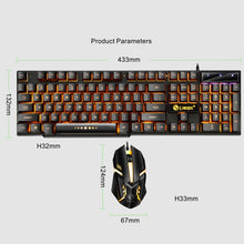 Load image into Gallery viewer, LIMEIDE GTX300 1600DPI 104 Keys USB Rainbow Suspended Backlight Wired Luminous Keyboard and Mouse Set, Cable Length: 1.4m, White, Black