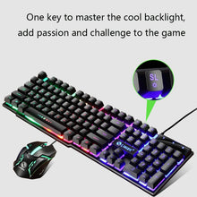 Load image into Gallery viewer, LIMEIDE GTX300 1600DPI 104 Keys USB Rainbow Suspended Backlight Wired Luminous Keyboard and Mouse Set, Cable Length: 1.4m, White, Black