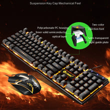 Load image into Gallery viewer, LIMEIDE GTX300 1600DPI 104 Keys USB Rainbow Suspended Backlight Wired Luminous Keyboard and Mouse Set, Cable Length: 1.4m, White, Black