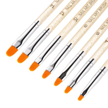 Load image into Gallery viewer, 7 In 1 Phototherapy Pen Round Head Line Pen Transparent Rod Painted Pen Drawing Pen Nail Art Brush Tool, Gold Power, Silver Power