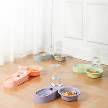 Load image into Gallery viewer, Pet Supplies Dog Cat Food Bowl Folding Rotating Double Bowl, Green Without Bowl, Purple Without Bowl, Pink Without Bowl, Gray Without Bowl, Green With Bowl, Purple With Bowl, Pink With Bowl, Gray With Bowl