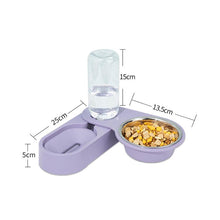 Load image into Gallery viewer, Pet Supplies Dog Cat Food Bowl Folding Rotating Double Bowl, Green Without Bowl, Purple Without Bowl, Pink Without Bowl, Gray Without Bowl, Green With Bowl, Purple With Bowl, Pink With Bowl, Gray With Bowl