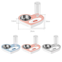 Load image into Gallery viewer, Pet Bowl Love And Moisture-Proof Mouth Dual-Use Bowl Cat Automatic Water Bowl, Blue, Grey, Pink