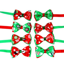 Load image into Gallery viewer, 5 PCS Christmas Holiday Pet Cat Dog Collar Bow Tie Adjustable Neck Strap Cat Dog Grooming Accessories Pet Product