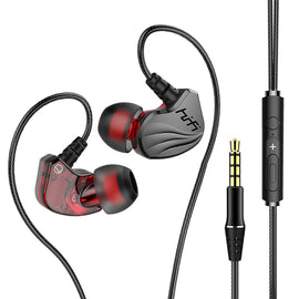 In-Ear Earphone Bass Mobile Phone Game Sports Wired Headset, Black, Silver