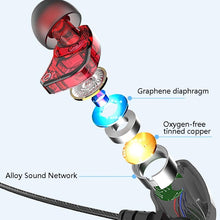 Load image into Gallery viewer, In-Ear Earphone Bass Mobile Phone Game Sports Wired Headset, Black, Silver