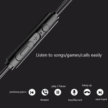 Load image into Gallery viewer, In-Ear Earphone Bass Mobile Phone Game Sports Wired Headset, Black, Silver