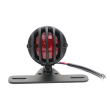 Load image into Gallery viewer, Universal Retro Waning Tail Light Motorcycle Modified Rear Tail Light Brake Light, Black, Silver