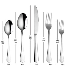 Load image into Gallery viewer, 20 in 1 Stainless Steel Cutlery Steak Cutlery Set, True Color, Golden, Rose Gold, Colorful, Black