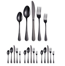 Load image into Gallery viewer, 20 in 1 Stainless Steel Cutlery Steak Cutlery Set, True Color, Golden, Rose Gold, Colorful, Black