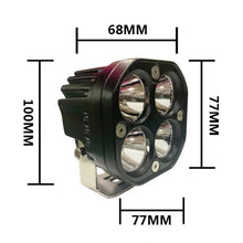 Load image into Gallery viewer, 40W White Light Motorcycle LED Spotlight Headlight Car Front Bumper Light Off-Road Vehicle Modified Roof Light, White Light