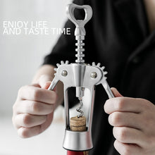 Load image into Gallery viewer, Kitchen Multifunctional Manual Wine Zinc Alloy Bottle Opener, Zinc Alloy Silver