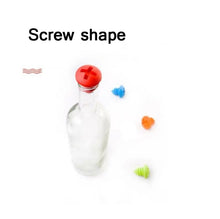 Load image into Gallery viewer, 5pcs Screw Shape Red Wine Preservation Silicone Bottle Stopper Random Colour Delivery, Screw Shape