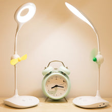 Load image into Gallery viewer, WS-8010 LED Fan Desk Lamp Bedside Desk USB Folding Desk Lamp