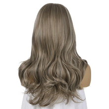 Load image into Gallery viewer, Women Mid-Point Mid-Length Curly Wig Chemical Fiber Headgear, Linen Brown + Light Gold, Dark Brown + Light Gold, Light Gold+Brown