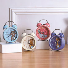 Load image into Gallery viewer, Cartoon Alarm Clock Ringing At The Bedside Of Students Metal Alarm Clock With Night Light, Color Random Deilvery, Cartoon Alarm Clock