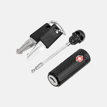Load image into Gallery viewer, Customs Lock  Wire Rope Padlock Skull Customs Code Lock, Black, Silver