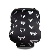 Load image into Gallery viewer, Multifunctional Enlarged Stroller Windshield Breastfeeding Towel Baby Seat Cover, Arrow, Pink Peony, Black and White Stripes, Leaf Flowers, Blue Dots, Purple Flowers, Gray Pattern, Bear, Black Triangle, Puppy, Red Geometry, Black and White Grid, Galaxy...