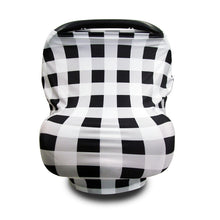 Load image into Gallery viewer, Multifunctional Enlarged Stroller Windshield Breastfeeding Towel Baby Seat Cover, Arrow, Pink Peony, Black and White Stripes, Leaf Flowers, Blue Dots, Purple Flowers, Gray Pattern, Bear, Black Triangle, Puppy, Red Geometry, Black and White Grid, Galaxy...