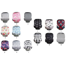 Load image into Gallery viewer, Multifunctional Enlarged Stroller Windshield Breastfeeding Towel Baby Seat Cover, Arrow, Pink Peony, Black and White Stripes, Leaf Flowers, Blue Dots, Purple Flowers, Gray Pattern, Bear, Black Triangle, Puppy, Red Geometry, Black and White Grid, Galaxy...