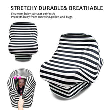 Load image into Gallery viewer, Multifunctional Enlarged Stroller Windshield Breastfeeding Towel Baby Seat Cover, Arrow, Pink Peony, Black and White Stripes, Leaf Flowers, Blue Dots, Purple Flowers, Gray Pattern, Bear, Black Triangle, Puppy, Red Geometry, Black and White Grid, Galaxy...