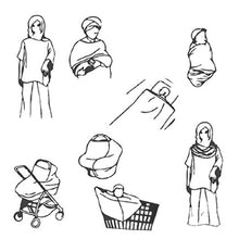 Load image into Gallery viewer, Multifunctional Enlarged Stroller Windshield Breastfeeding Towel Baby Seat Cover, Arrow, Pink Peony, Black and White Stripes, Leaf Flowers, Blue Dots, Purple Flowers, Gray Pattern, Bear, Black Triangle, Puppy, Red Geometry, Black and White Grid, Galaxy...