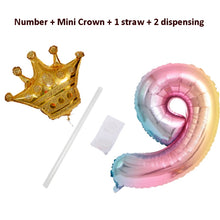 Load image into Gallery viewer, 32-Inch Gradient Color Crown Digital Balloon Children Birthday Decoration Film Balloon