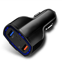 Load image into Gallery viewer, 2 PCS QC3.0 Fast Charge Car Charger 3.5A Dual USB With Type-C Interface Output Car Charger, Black, White