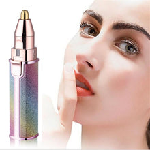 Load image into Gallery viewer, 2 In 1  Electric Shaver Lady Eyebrow Trimmer Lipstick Automatic Facial Hair Removal Device, Dry Battery, Charging