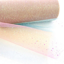 Load image into Gallery viewer, Glitter Rainbow Net Yarn Roll for Photo Background / Desktop Decoration / Skirt, Length: 9m, Width: 15cm, ABK1 Pink Yellow Blue Gradient Glitter, ABK2 Red Purple Blue Gradient Glitter, ABK3 Rainbow Gradient Glitter, ABK4 Blue Purple Gradient Glitter   ...
