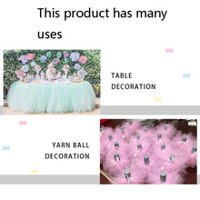Load image into Gallery viewer, Glitter Rainbow Net Yarn Roll for Photo Background / Desktop Decoration / Skirt, Length: 9m, Width: 15cm, ABK1 Pink Yellow Blue Gradient Glitter, ABK2 Red Purple Blue Gradient Glitter, ABK3 Rainbow Gradient Glitter, ABK4 Blue Purple Gradient Glitter   ...