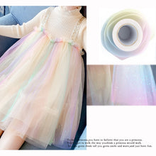 Load image into Gallery viewer, Glitter Rainbow Net Yarn Roll for Photo Background / Desktop Decoration / Skirt, Length: 9m, Width: 15cm, ABK1 Pink Yellow Blue Gradient Glitter, ABK2 Red Purple Blue Gradient Glitter, ABK3 Rainbow Gradient Glitter, ABK4 Blue Purple Gradient Glitter   ...