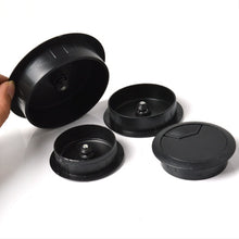 Load image into Gallery viewer, ABS Plastic Round Cable Box Computer Desk Cable Hole Cover, Specification: 80mm (White), 50mm (Black), 50mm (White), 53mm (Black), 53mm (White), 60mm (Black), 60mm (White), 80mm (Black), 80mm (White)