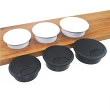 Load image into Gallery viewer, ABS Plastic Round Cable Box Computer Desk Cable Hole Cover, Specification: 80mm (White), 50mm (Black), 50mm (White), 53mm (Black), 53mm (White), 60mm (Black), 60mm (White), 80mm (Black), 80mm (White)